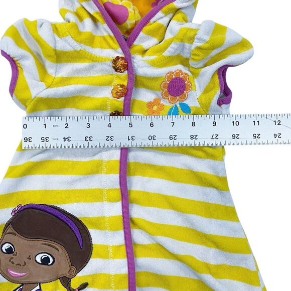 Disney Store Doc McStuffins Girl Swim Hooded Cover Up Terry Robe Toddler Size 3 - Picture 8 of 12